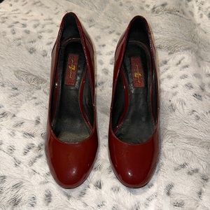 For all mankind burgundy red heels